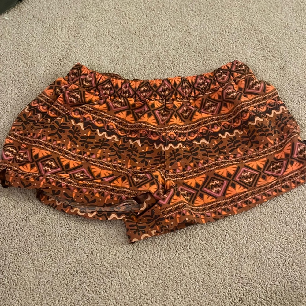 Patterned women’s Patagonia shorts.